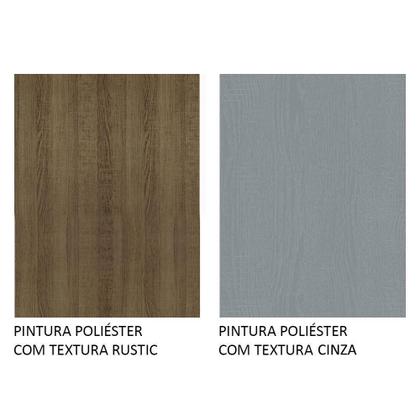 Imagem de Armário de Cozinha Compacta 120cm Rustic/Cinza Easy Madesa