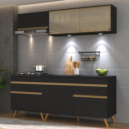 Imagem de Armário de Cozinha Compacta 190cm com Leds Veneza Up Multimóveis V2031