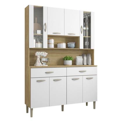 Imagem de Armário de Cozinha Compacta 8 Portas 2 Gavetas Golden - Freijó/Supremo