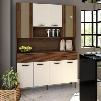 Imagem de Armário de Cozinha Compacta 8 Portas 2 Gavetas Golden