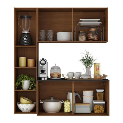 Imagem de Armário de Cozinha Compacta com Balcão Linea Fit 4 Portas Multimóveis MP2218