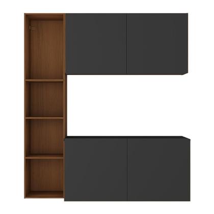 Imagem de Armário de Cozinha Compacta com Balcão Linea Fit 4 Portas Multimóveis MP2218