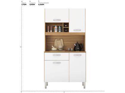 Imagem de Armário de Cozinha Compacta Demobile Malta 4 Portas