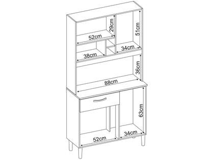 Imagem de Armário de Cozinha Compacta Demobile Malta 4 Portas