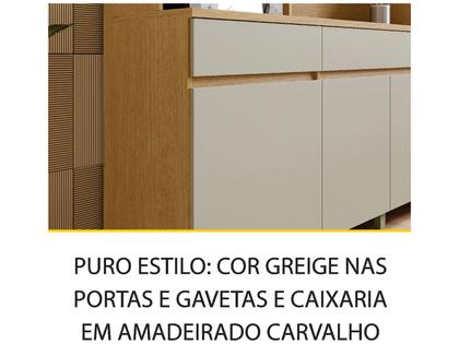 Imagem de Armário de Cozinha Compacta Nesher Realeza com Balcão 100% MDF 6 Portas 3 Gavetas