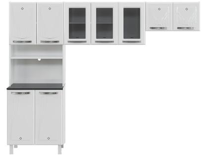 Imagem de Armário de Cozinha Compacta Telasul Cristal 9 Portas de Aço