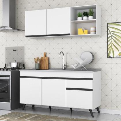 Imagem de Armário de Cozinha Compacta Veneza Multimóveis MP2079.964 Branco
