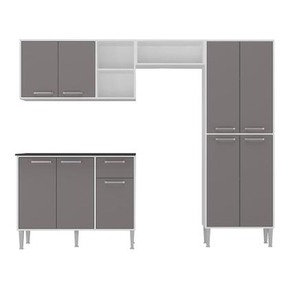 Imagem de Armário de Cozinha Compacta Xangai Plus Multimóveis Branco Fumê