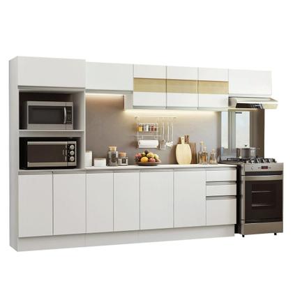 Imagem de Armário de Cozinha Completa 100% MDF 310 cm Branco Smart 02