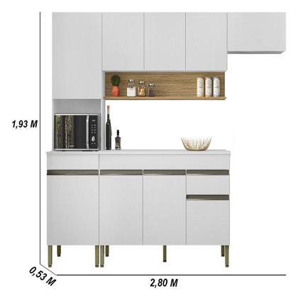 Imagem de Armário de Cozinha Completa 150 com Balcão para pia 9 Portas Line