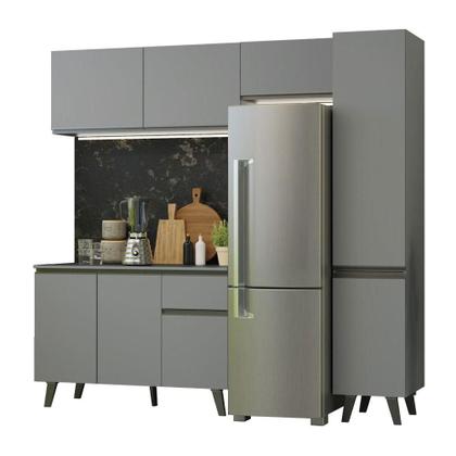 Imagem de Armário de Cozinha Completa 220cm Cinza Nice Madesa 03