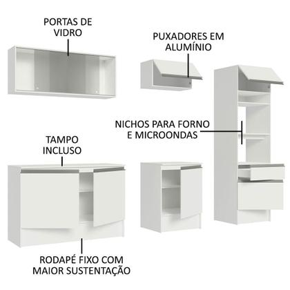 Imagem de Armário de Cozinha Completa 240cm Branco Topazio Madesa 05