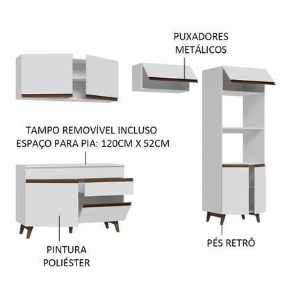 Imagem de Armário de Cozinha Completa 260cm Reims Madesa 09