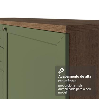 Imagem de Armário De Cozinha Completa 270 Cm Rustic/verde Vik Madesa.