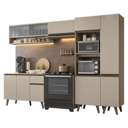 Imagem de Armário De Cozinha Completa 300cm Crema Nice Madesa 08 Crema