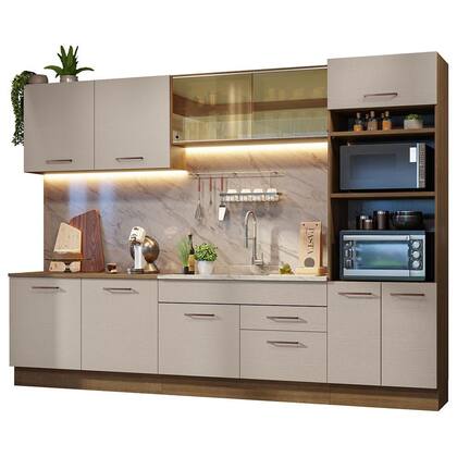 Imagem de Armário de Cozinha Completa 310 cm Rustic/Crema Agata Madesa 01