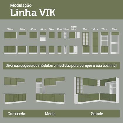 Imagem de Armário de Cozinha Completa 310 cm Vik Madesa 01
