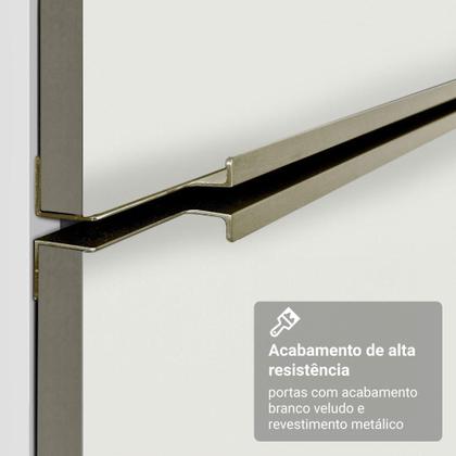 Imagem de Armário de Cozinha Completa 340cm Branco/Branco Veludo Lux Madesa 02