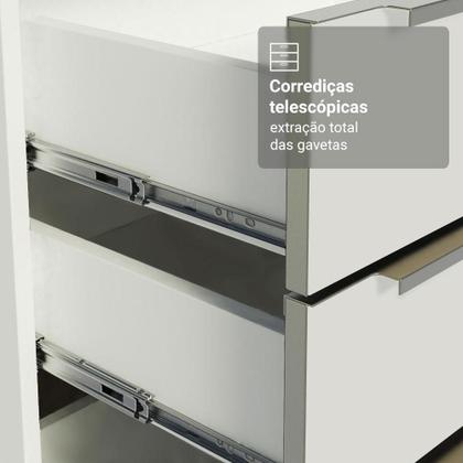 Imagem de Armário de Cozinha Completa 340cm Branco/Branco Veludo Lux Madesa 02