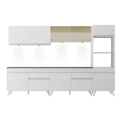 Imagem de Armário de Cozinha Completa 5 peças com Leds MP2014.891 Veneza Up Multimóveis Branco