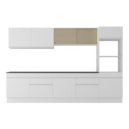 Imagem de Armário De Cozinha Completa 5 Peças Com Rodapé Mp2175 Made Multimóveis Branco Branco