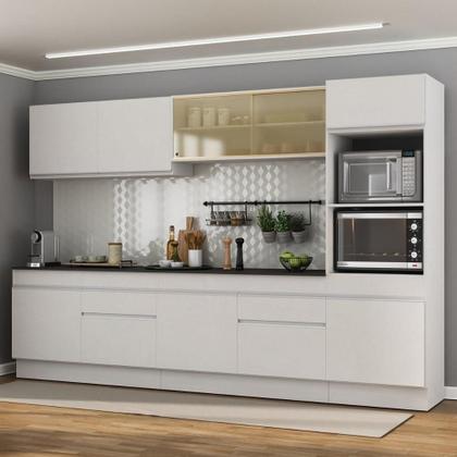 Imagem de Armário De Cozinha Completa 5 Peças Com Rodapé Mp2175 Made Multimóveis Branco Branco