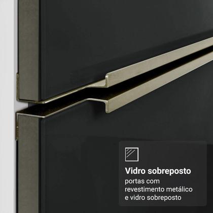 Imagem de Armário de Cozinha Completa 566cm Branco/Preto Lux Madesa 01