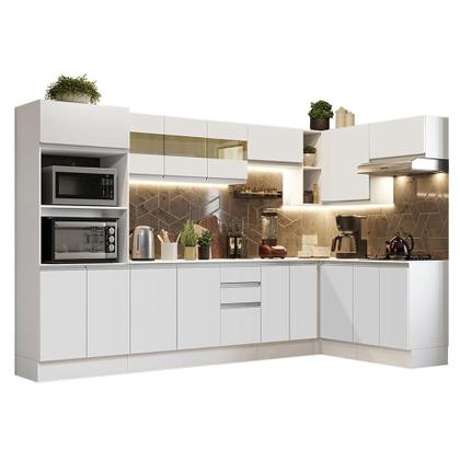 Imagem de Armário de Cozinha Completa Canto 100% MDF 448cm Smart Madesa B01