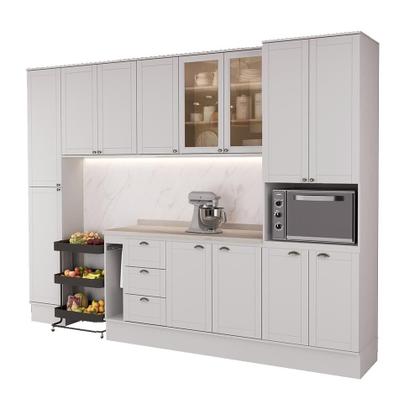 Imagem de Armário de Cozinha Completa com Balcão Milla Chloe Full Carraro Branco