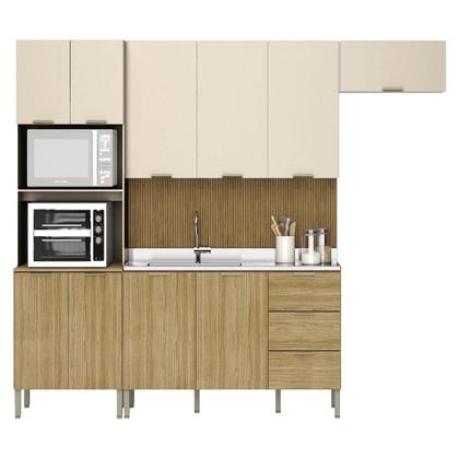 Imagem de Armário de Cozinha Completa com Balcão para pia 10 Portas Glam