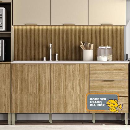 Imagem de Armário de Cozinha Completa com Balcão para pia 10 Portas Glam