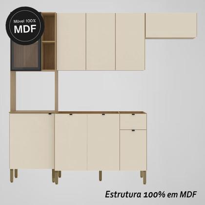 Imagem de Armário de Cozinha Completa com Balcão para pia MDF 9 Portas Vert Plus