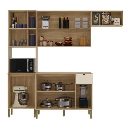 Imagem de Armário de Cozinha Completa com Balcão para pia MDF 9 Portas Vert Plus