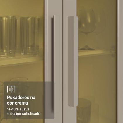 Imagem de Armário de Cozinha Completa de Canto 100% MDF 447 cm Branco/Rustic/Crema Smart Madesa 02