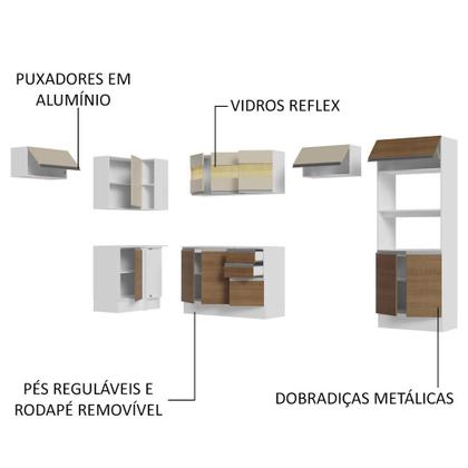 Imagem de Armário de Cozinha Completa de Canto 100% MDF 447cm Smart Madesa 01