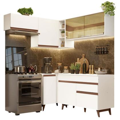 Imagem de Armário de Cozinha Completa de Canto 332cm Branco Reims Madesa 03