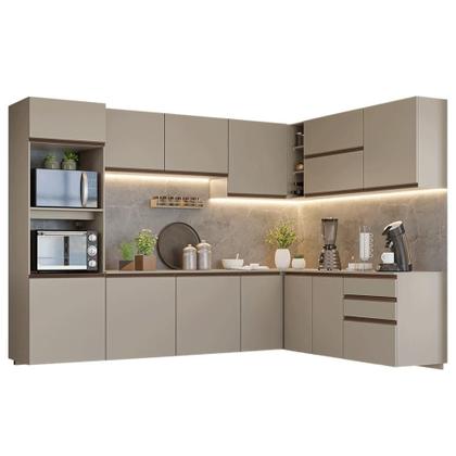 Imagem de Armário de Cozinha Completa de Canto 465 cm Suspensa Nice Madesa 10