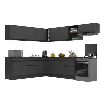 Imagem de Armário De Cozinha Completa De Canto Preto