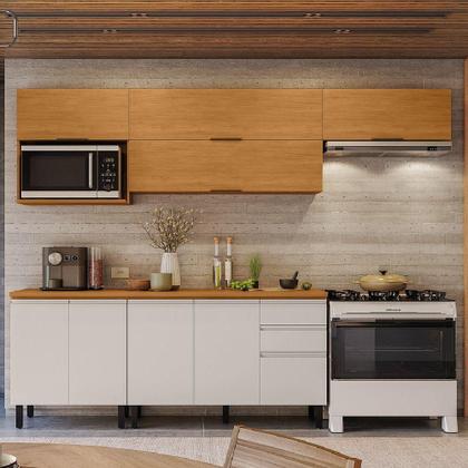 Imagem de Armário de Cozinha Completa Itatiaia Com Balcão Nicho Cinamo