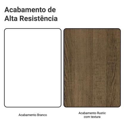 Imagem de Armário de Cozinha Completa Madesa Diamante com Balcão e Tampo - Branco/Rustic
