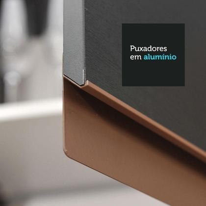 Armário De Cozinha Completa Madesa Reims 260002 Com Balcão - Preto ...