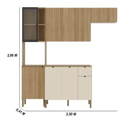 Imagem de Armário de Cozinha Completa MDF 9 Portas Vert Plus