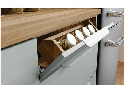 Imagem de Armário de Cozinha Completa Nesher Duquesa 100% MDF com Balcão 5 Portas 4 Gavetas