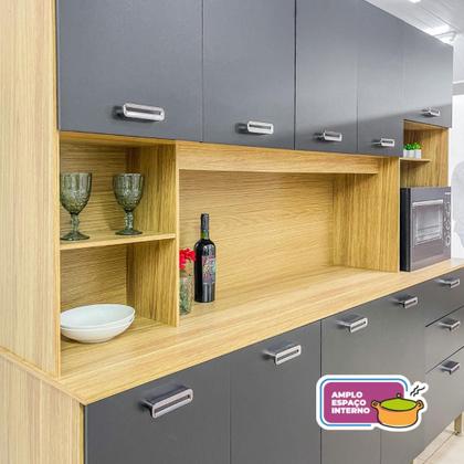 Imagem de Armario De Cozinha Completo 10 Portas 2 Gavetas Onix Intense Kits Paraná