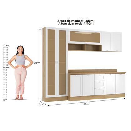 Imagem de Armário de Cozinha Completo Ditália Denver 5 pc Rv/Br D10