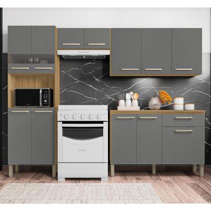 Imagem de Armário de Cozinha Completo Palma Freijó Gris