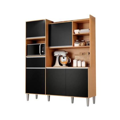 Imagem de Armario de cozinha completo Urano amendoa preto