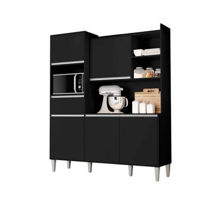 Imagem de Armario de cozinha completo Urano preto fosco