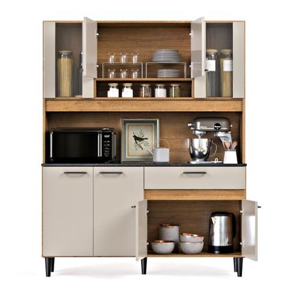 Imagem de Armário De Cozinha Coral Completo Com 8 Portas E 1 Gaveta