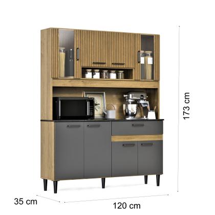 Imagem de Armário De Cozinha Coral Completo Com 8 Portas E 1 Gaveta